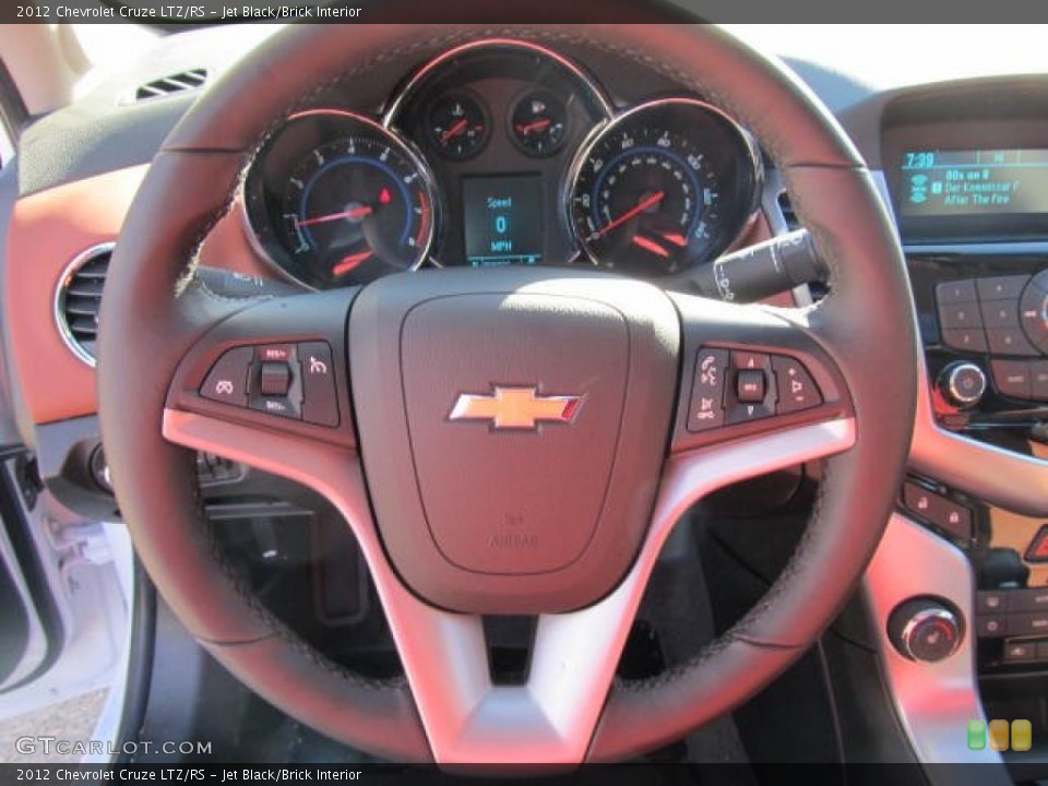Jet Black/Brick Interior Steering Wheel for the 2012 Chevrolet Cruze LTZ/RS #59265258