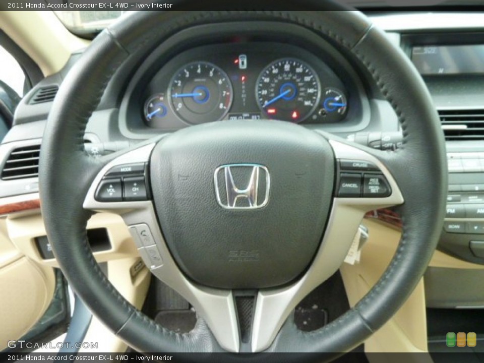 Ivory Interior Steering Wheel for the 2011 Honda Accord Crosstour EX-L 4WD #59265867