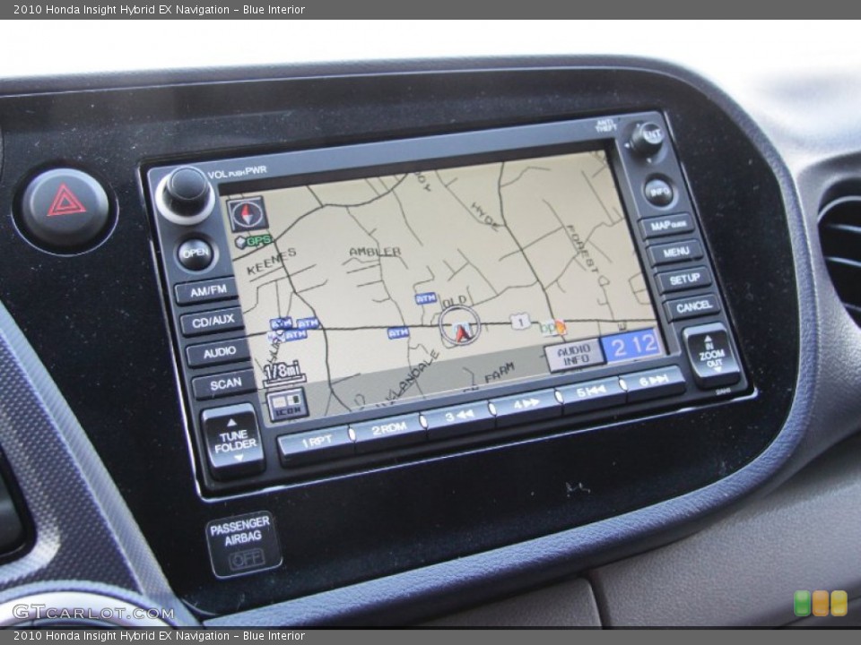 Blue Interior Navigation for the 2010 Honda Insight Hybrid EX Navigation #59266512
