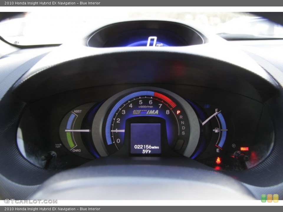Blue Interior Gauges for the 2010 Honda Insight Hybrid EX Navigation #59266521
