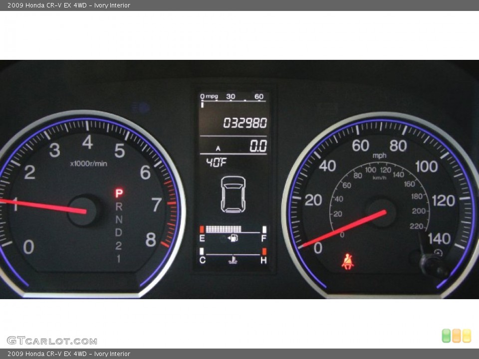 Ivory Interior Gauges for the 2009 Honda CR-V EX 4WD #59267244