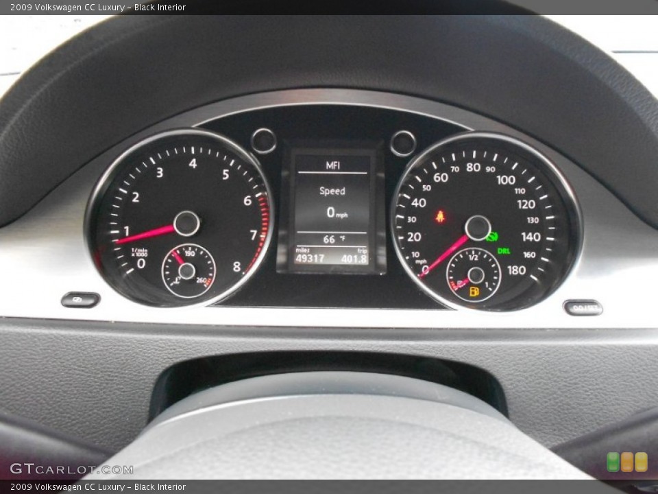 Black Interior Gauges for the 2009 Volkswagen CC Luxury #59270212