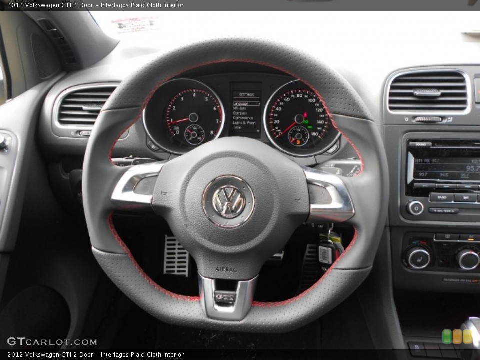 Interlagos Plaid Cloth Interior Steering Wheel for the 2012 Volkswagen GTI 2 Door #59271102