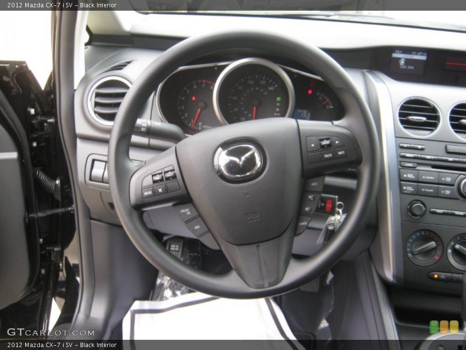 Black Interior Steering Wheel for the 2012 Mazda CX-7 i SV #59271330