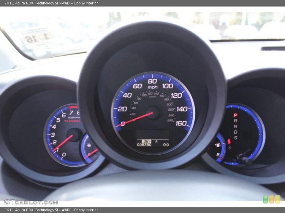 Ebony Interior Gauges for the 2011 Acura RDX Technology SH-AWD #59272146
