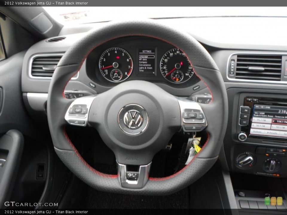Titan Black Interior Steering Wheel for the 2012 Volkswagen Jetta GLI #59272320