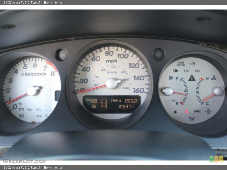 Ebony Interior Gauges for the 2002 Acura TL 3.2 Type S #59273022