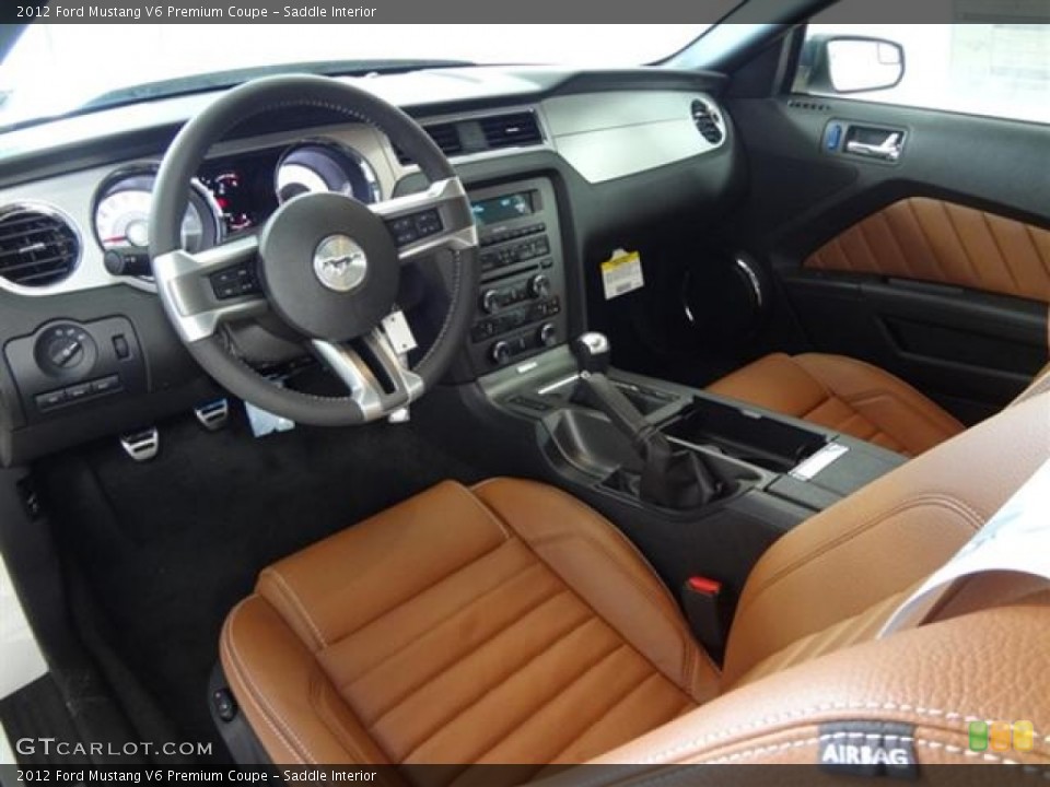 Saddle Interior Prime Interior for the 2012 Ford Mustang V6 Premium Coupe #59279085