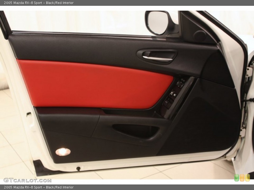 Black/Red Interior Door Panel for the 2005 Mazda RX-8 Sport #59283784