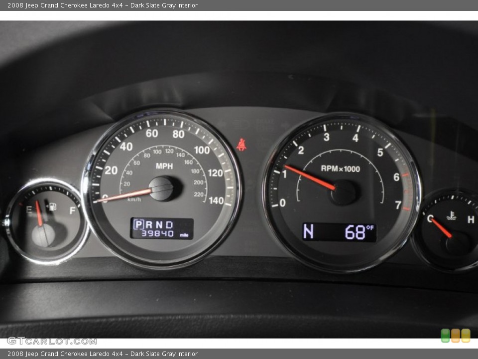 Dark Slate Gray Interior Gauges for the 2008 Jeep Grand Cherokee Laredo 4x4 #59285022