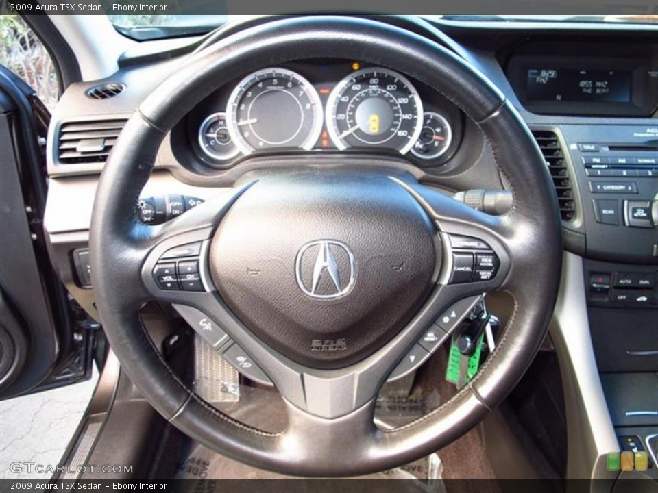 Ebony Interior Steering Wheel for the 2009 Acura TSX Sedan #59290935