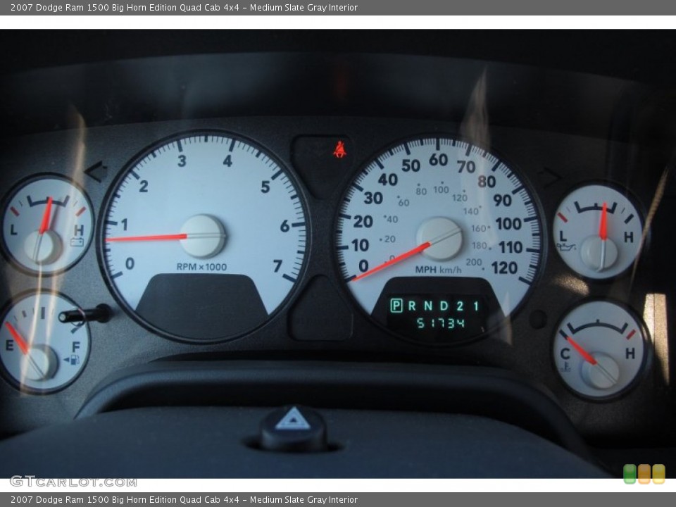 Medium Slate Gray Interior Gauges for the 2007 Dodge Ram 1500 Big Horn Edition Quad Cab 4x4 #59295810
