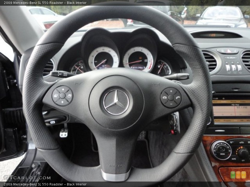 Black Interior Steering Wheel for the 2009 Mercedes-Benz SL 550 Roadster #59300699