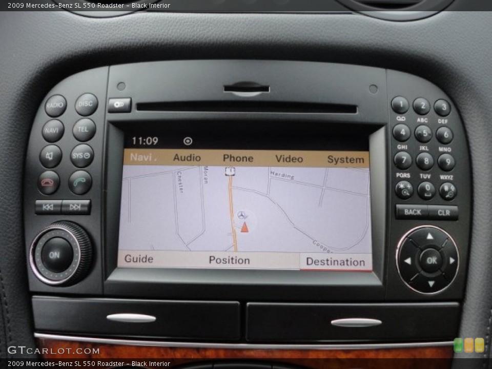 Black Interior Navigation for the 2009 Mercedes-Benz SL 550 Roadster #59300717