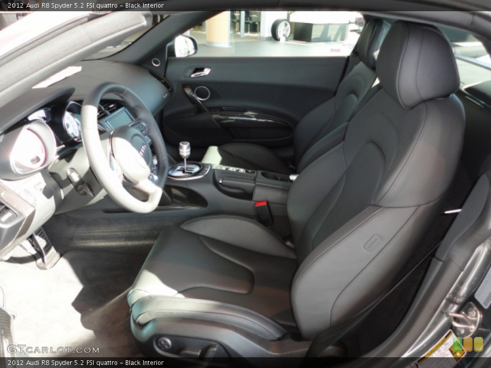 Black Interior Photo for the 2012 Audi R8 Spyder 5.2 FSI quattro #59300972