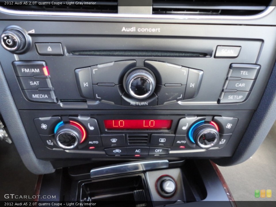 Light Gray Interior Controls for the 2012 Audi A5 2.0T quattro Coupe #59301248