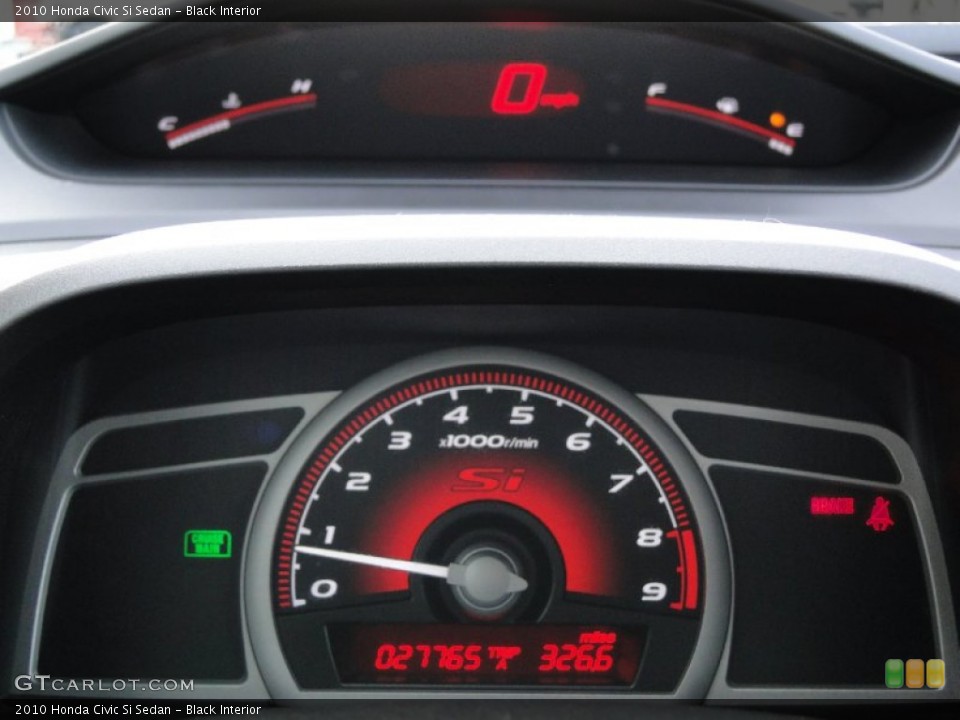 Black Interior Gauges for the 2010 Honda Civic Si Sedan #59306165