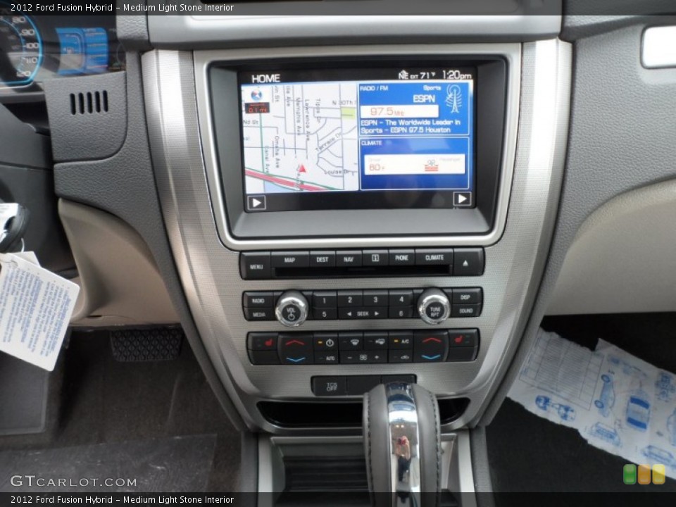 Medium Light Stone Interior Controls for the 2012 Ford Fusion Hybrid #59307959