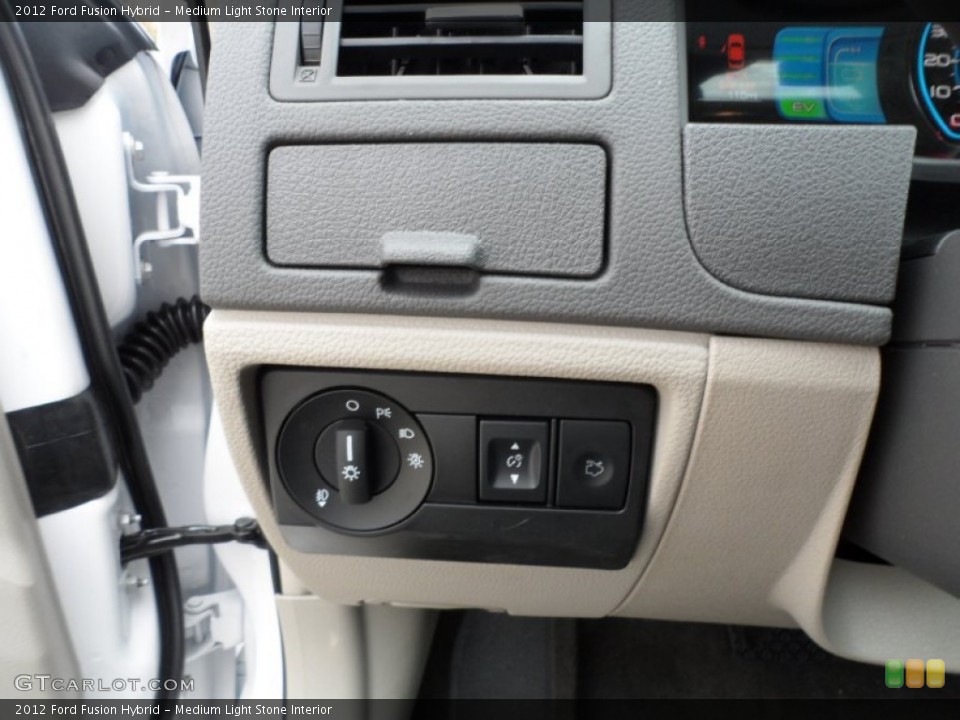 Medium Light Stone Interior Controls for the 2012 Ford Fusion Hybrid #59308026