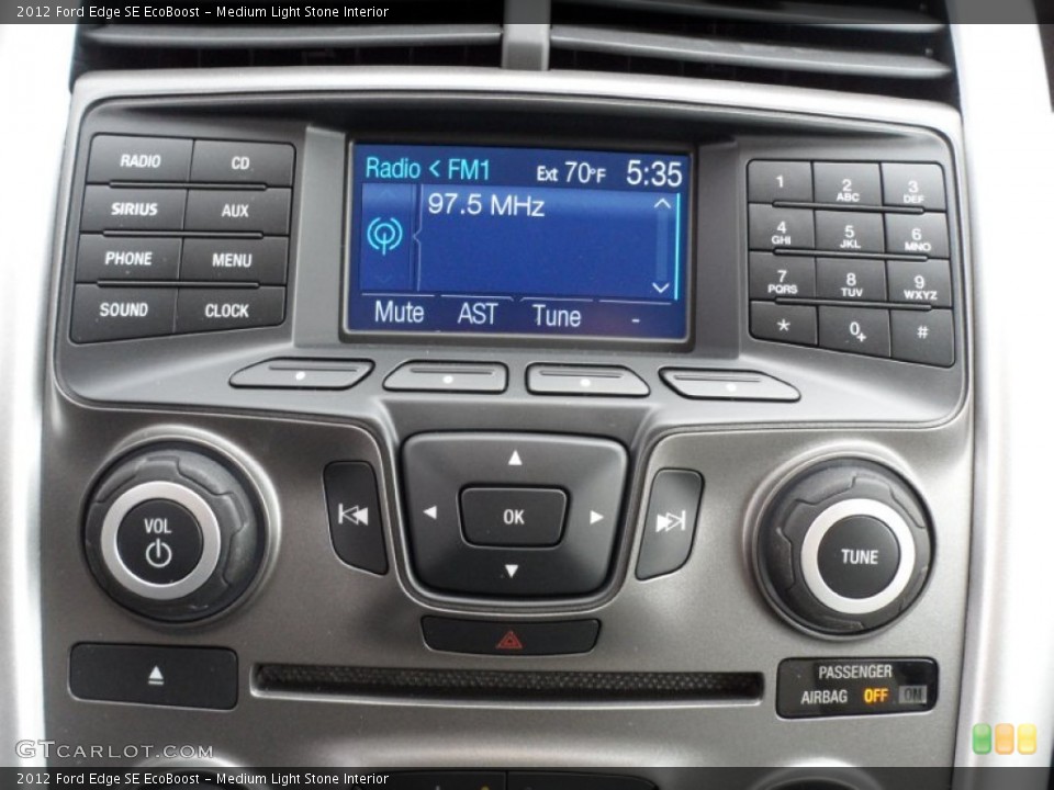 Medium Light Stone Interior Controls for the 2012 Ford Edge SE EcoBoost #59309405