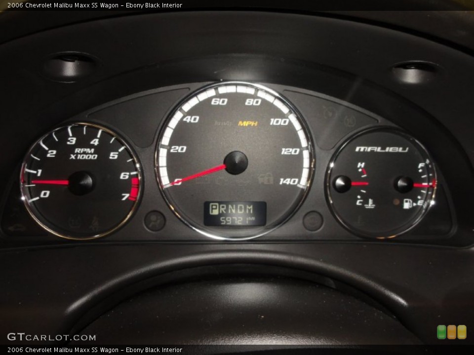 Ebony Black Interior Gauges for the 2006 Chevrolet Malibu Maxx SS Wagon #59311364