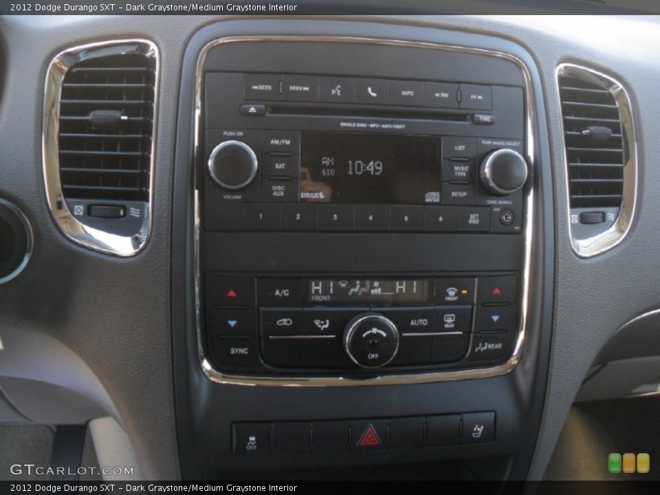 Dark Graystone/Medium Graystone Interior Controls for the 2012 Dodge Durango SXT #59317181