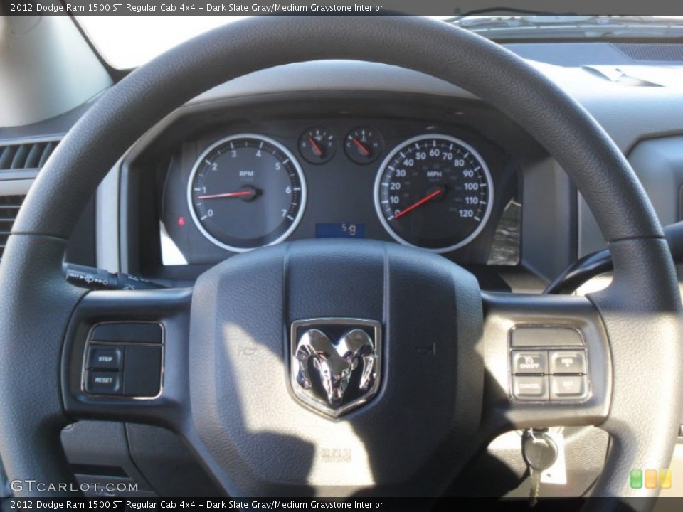 Dark Slate Gray/Medium Graystone Interior Steering Wheel for the 2012 Dodge Ram 1500 ST Regular Cab 4x4 #59318270