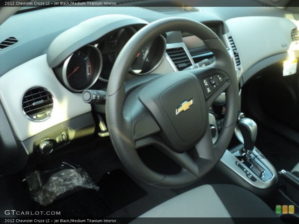 Jet Black/Medium Titanium Interior Steering Wheel for the 2012 Chevrolet Cruze LS #59320649