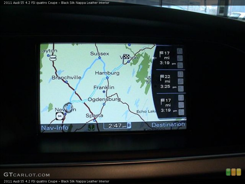 Black Silk Nappa Leather Interior Navigation for the 2011 Audi S5 4.2 FSI quattro Coupe #59330038