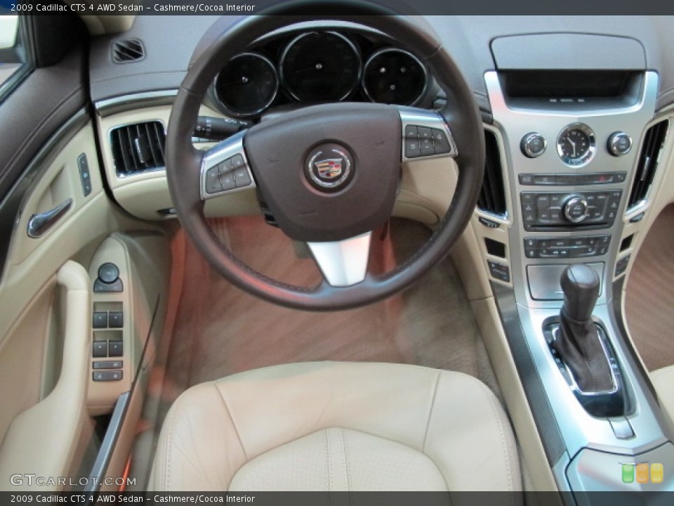 Cashmere/Cocoa Interior Dashboard for the 2009 Cadillac CTS 4 AWD Sedan #59333620