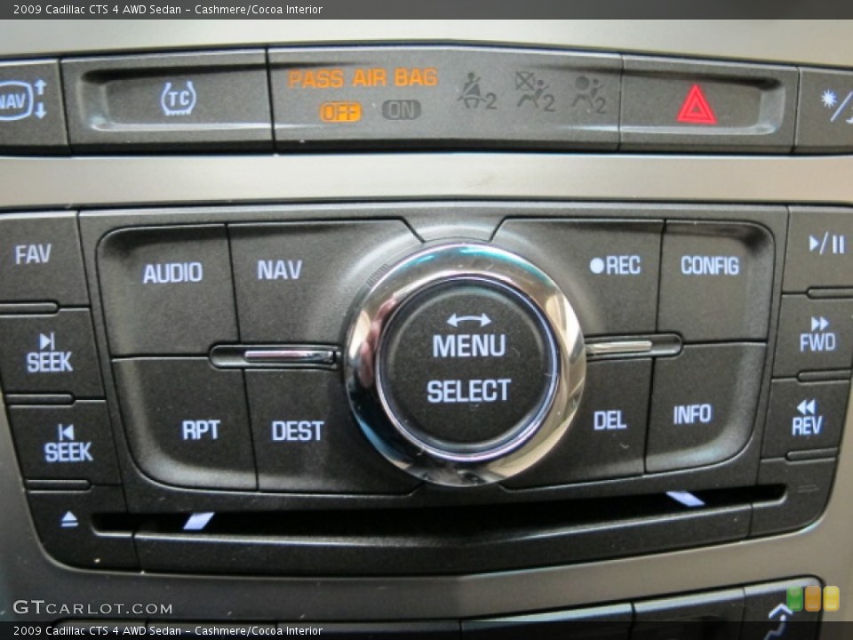 Cashmere/Cocoa Interior Controls for the 2009 Cadillac CTS 4 AWD Sedan #59333686