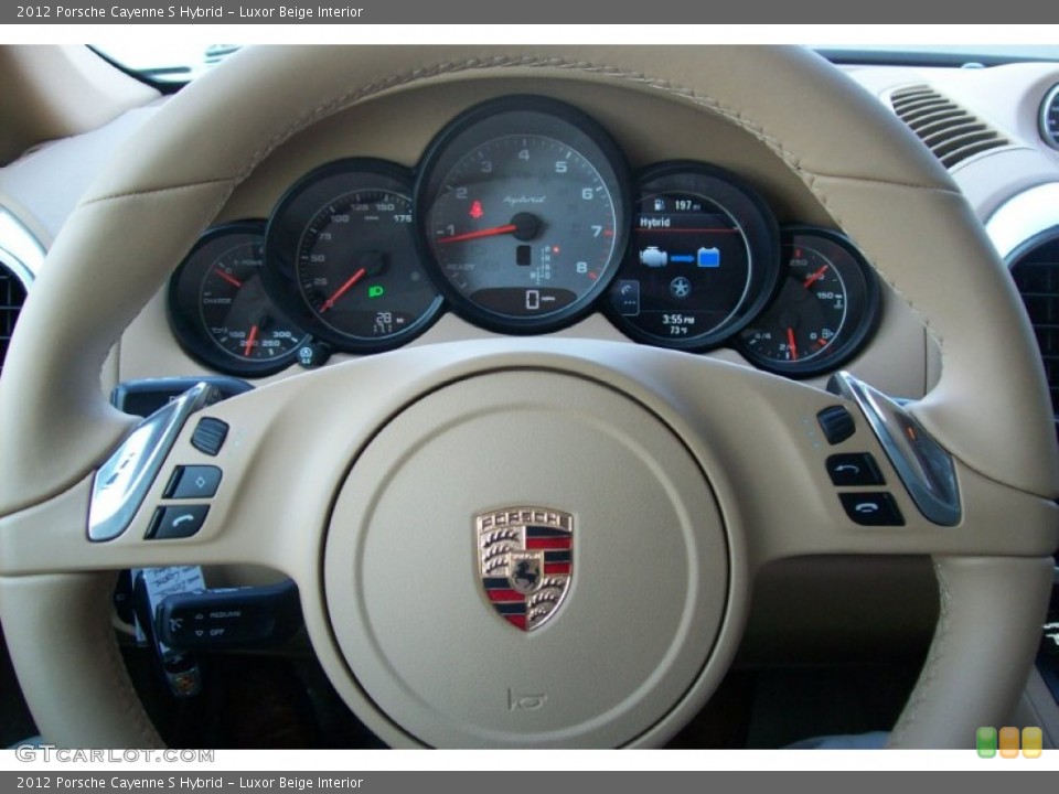 Luxor Beige Interior Steering Wheel for the 2012 Porsche Cayenne S Hybrid #59335603