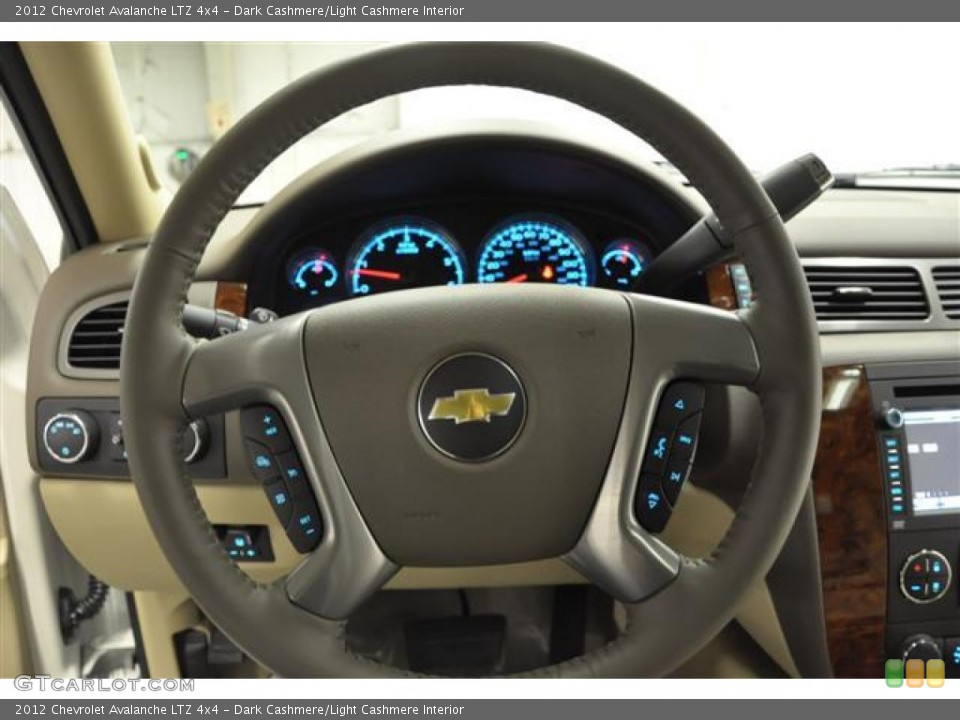 Dark Cashmere/Light Cashmere Interior Steering Wheel for the 2012 Chevrolet Avalanche LTZ 4x4 #59335777