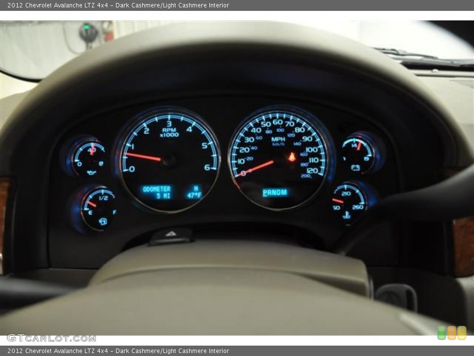 Dark Cashmere/Light Cashmere Interior Gauges for the 2012 Chevrolet Avalanche LTZ 4x4 #59335786