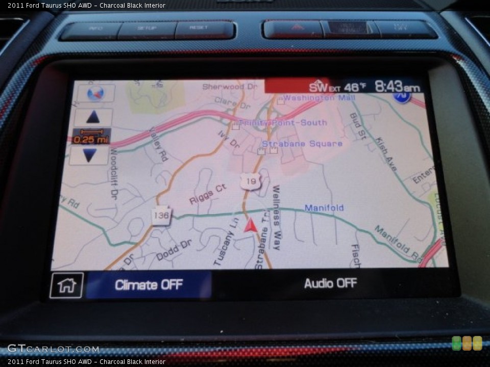 Charcoal Black Interior Navigation for the 2011 Ford Taurus SHO AWD #59339107