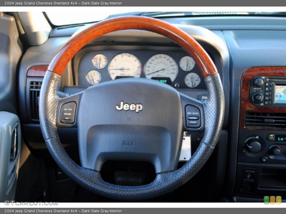 Dark Slate Gray Interior Steering Wheel for the 2004 Jeep Grand Cherokee Overland 4x4 #59345116