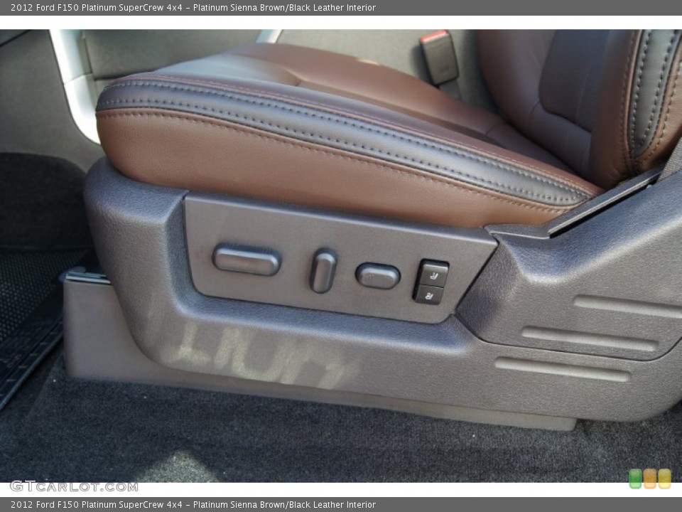 Platinum Sienna Brown/Black Leather Interior Controls for the 2012 Ford F150 Platinum SuperCrew 4x4 #59349889