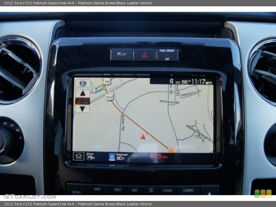 Platinum Sienna Brown/Black Leather Interior Navigation for the 2012 Ford F150 Platinum SuperCrew 4x4 #59349967