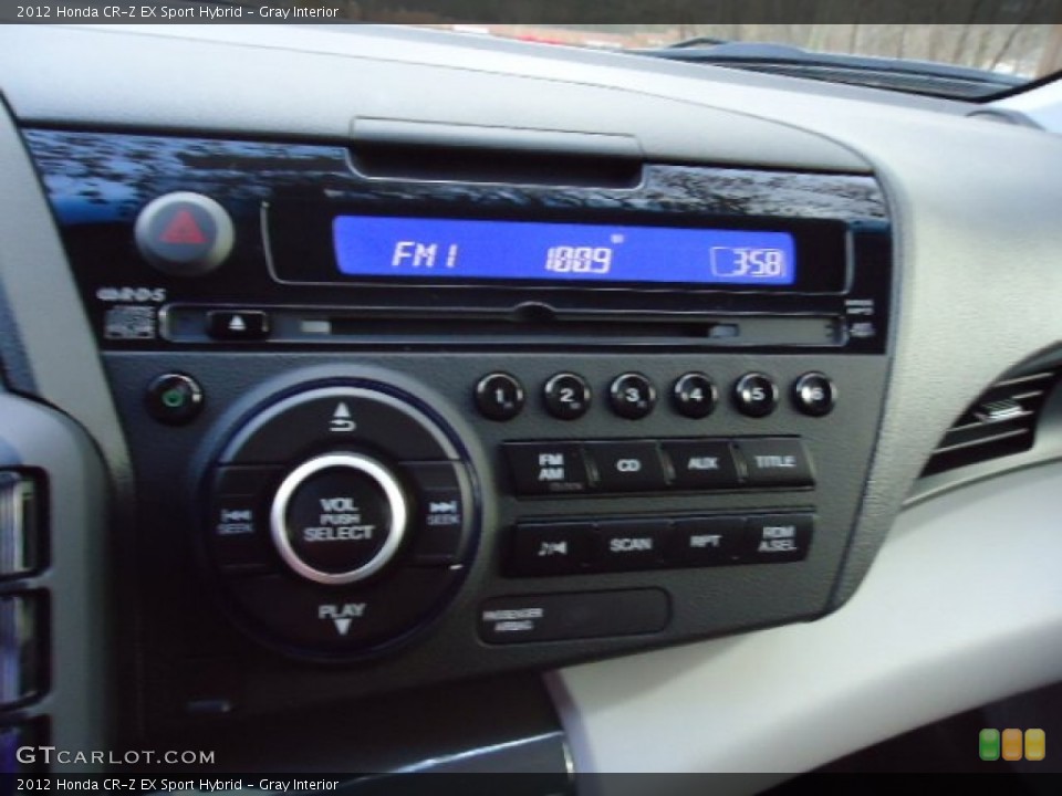 Gray Interior Controls for the 2012 Honda CR-Z EX Sport Hybrid #59353534
