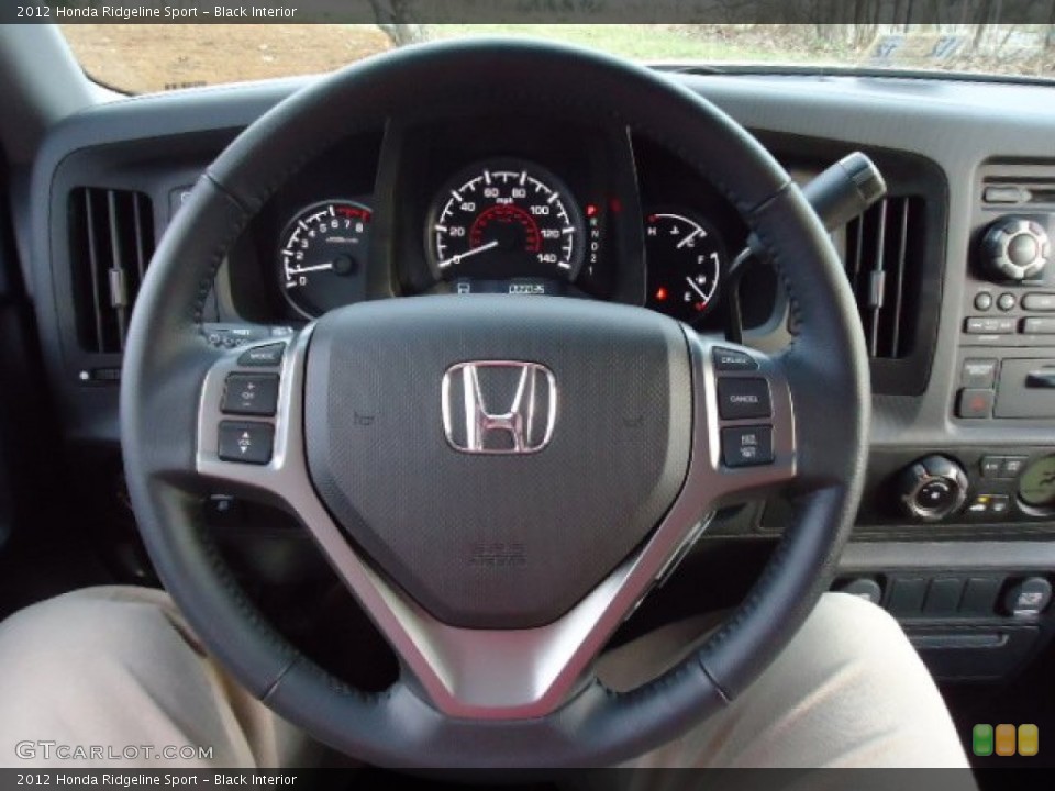 Black Interior Steering Wheel for the 2012 Honda Ridgeline Sport #59353732
