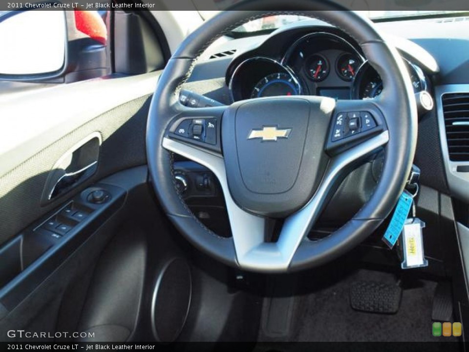 Jet Black Leather Interior Steering Wheel for the 2011 Chevrolet Cruze LT #59357887