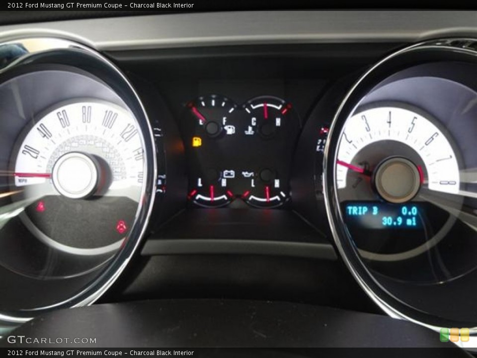 Charcoal Black Interior Gauges for the 2012 Ford Mustang GT Premium Coupe #59361499