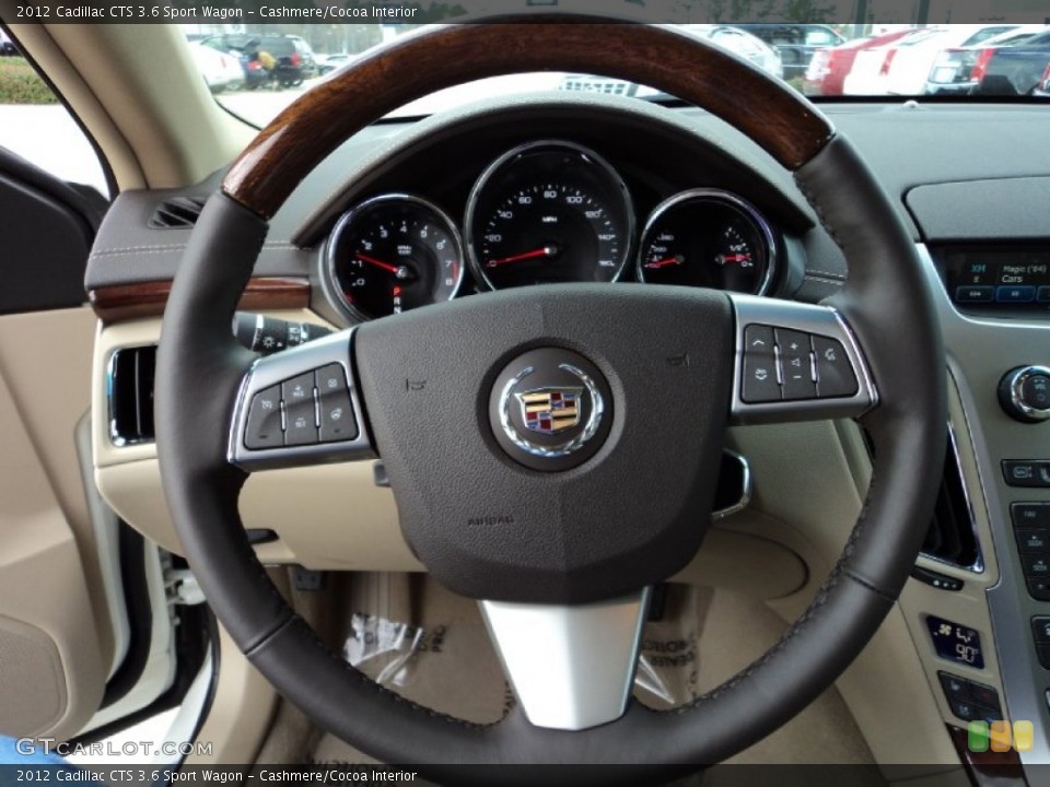 Cashmere/Cocoa Interior Steering Wheel for the 2012 Cadillac CTS 3.6 Sport Wagon #59363826