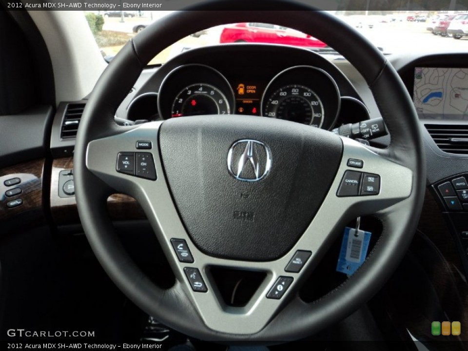 Ebony Interior Steering Wheel for the 2012 Acura MDX SH-AWD Technology #59365041