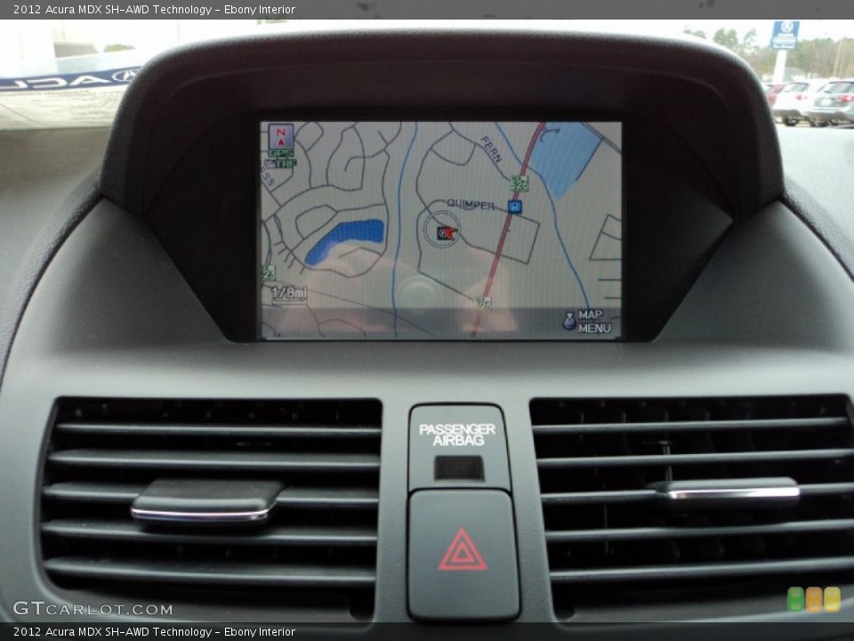 Ebony Interior Navigation for the 2012 Acura MDX SH-AWD Technology #59365050