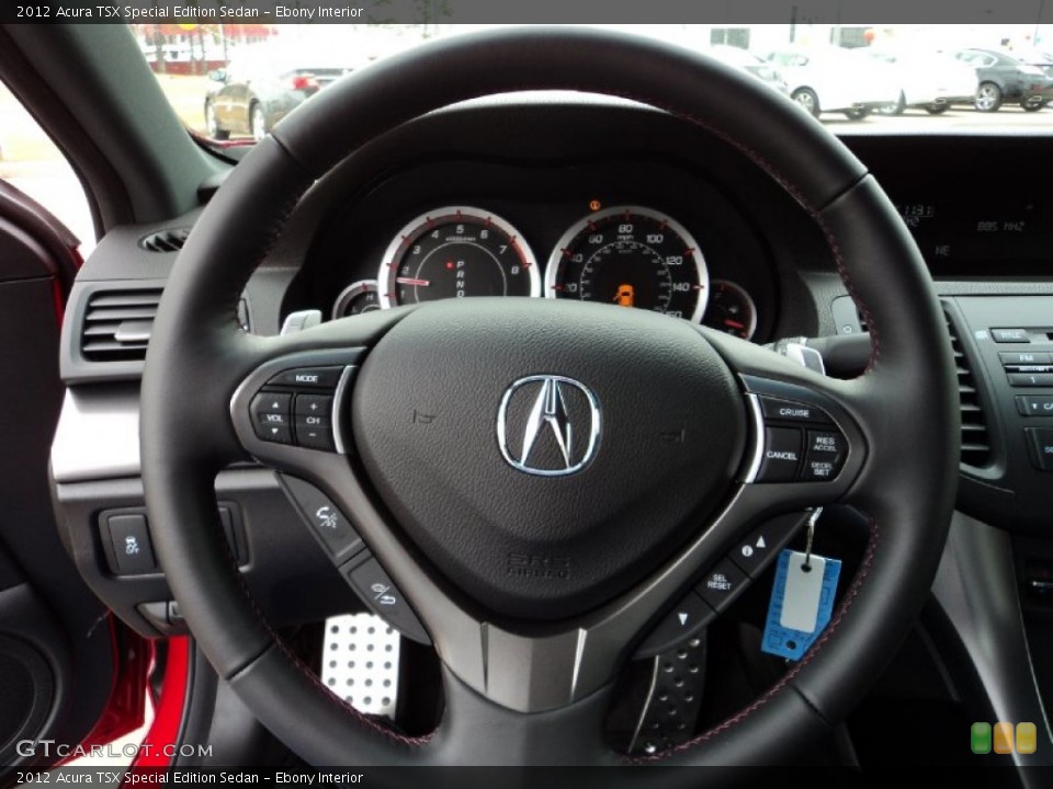 Ebony Interior Steering Wheel for the 2012 Acura TSX Special Edition Sedan #59365782
