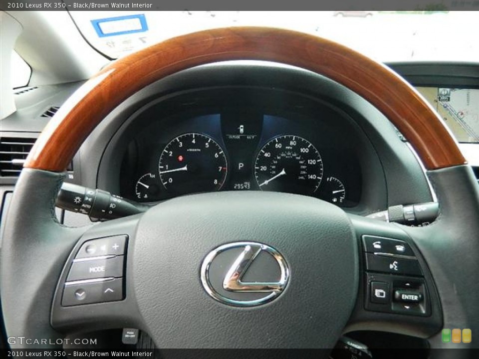 Black/Brown Walnut Interior Steering Wheel for the 2010 Lexus RX 350 #59367126