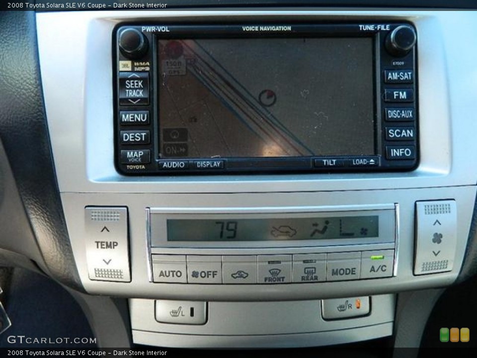 Dark Stone Interior Controls for the 2008 Toyota Solara SLE V6 Coupe #59367306