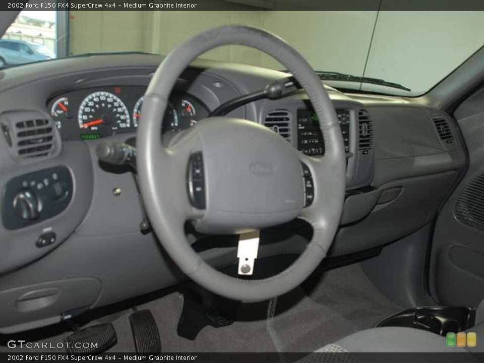 Medium Graphite Interior Steering Wheel for the 2002 Ford F150 FX4 SuperCrew 4x4 #59372427