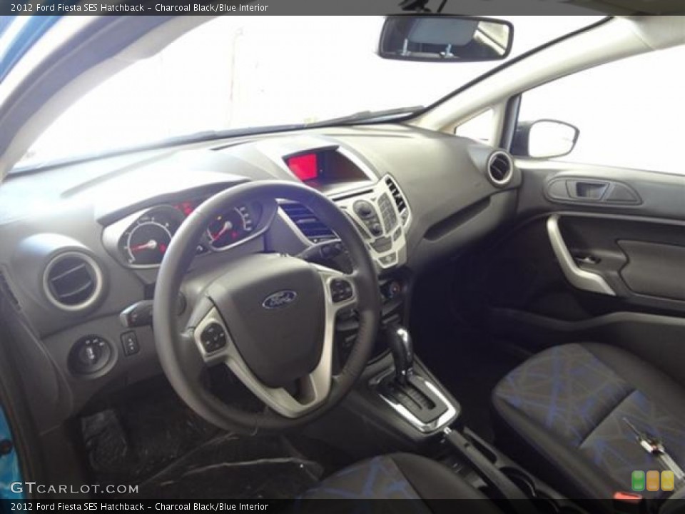 Charcoal Black/Blue Interior Prime Interior for the 2012 Ford Fiesta SES Hatchback #59372631